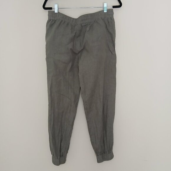 Cloth & Stone 100% Linen Jogger Pants Green Size Small - Picture 3 of 5